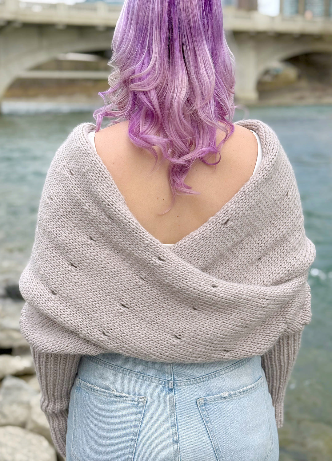 Easy Eyelet Sweater Scarf x @knitatude Kit - Offre du mois