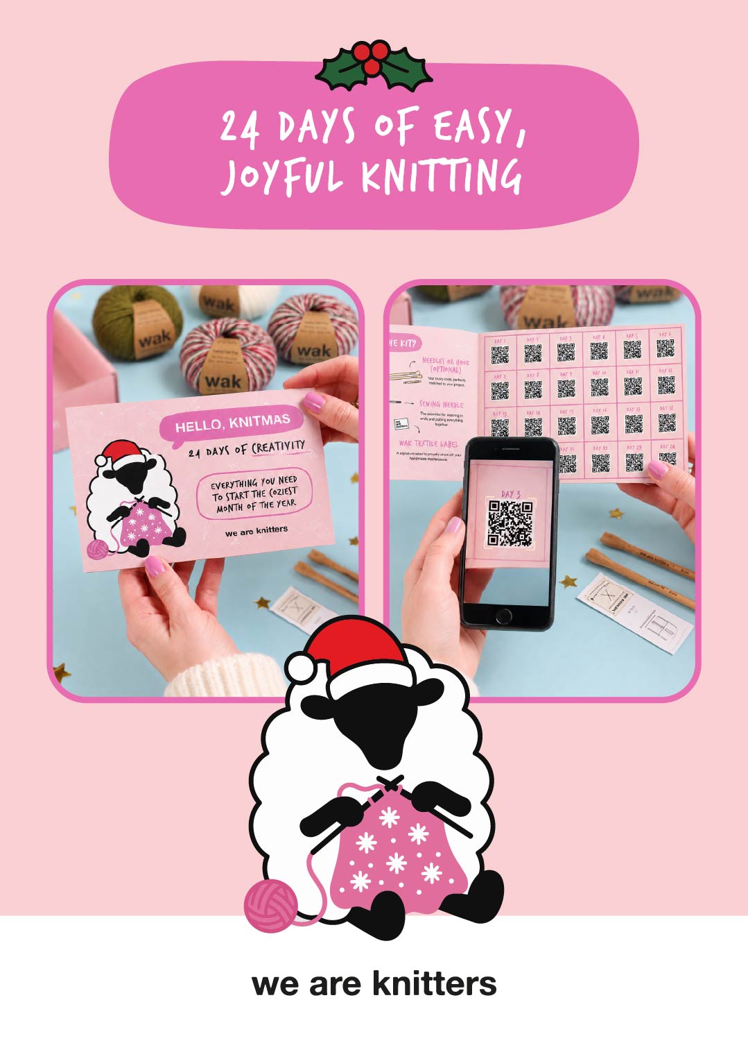 Knitmas : 24 jours de tricot - Calendrier de l’Avent Projet Mystère - PRÉCOMMANDE