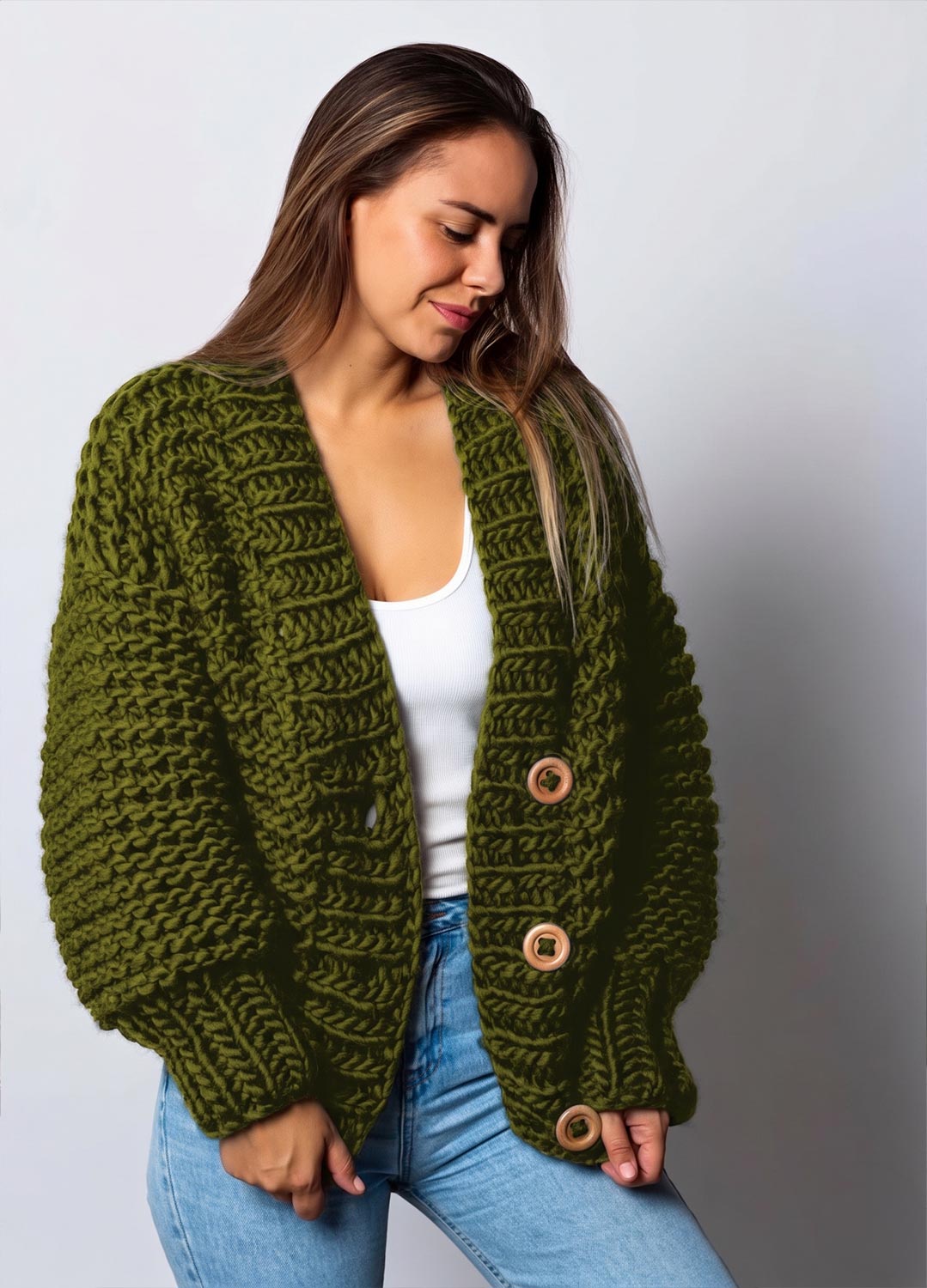 Kit Avocado Cardigan - Version Yummy Yarn