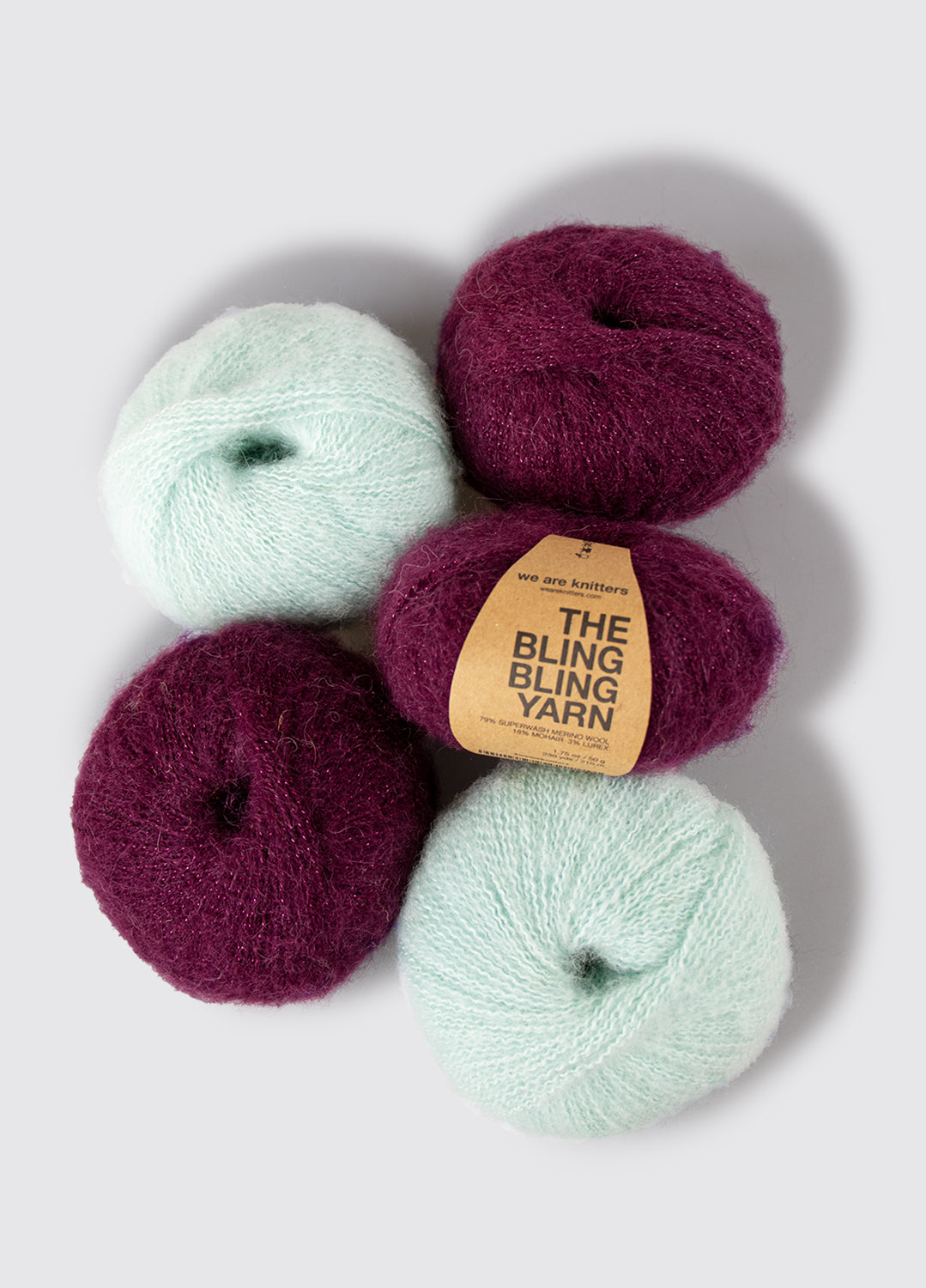 Pack de 5 Pelotes de Bling Bling Yarn