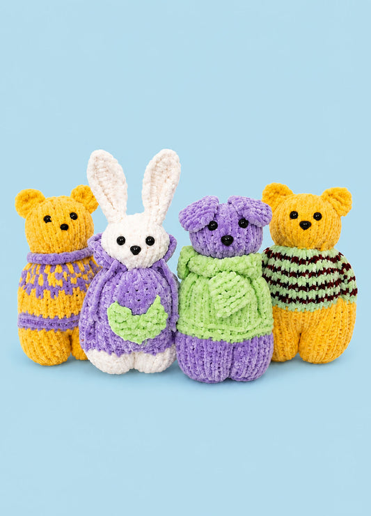 The Knitty Pet Pals Bundle Kit - Pack de 4 - Cuddle Yarn