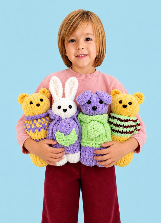The Knitty Pet Pals Bundle Kit - Pack de 4 - Cuddle Yarn