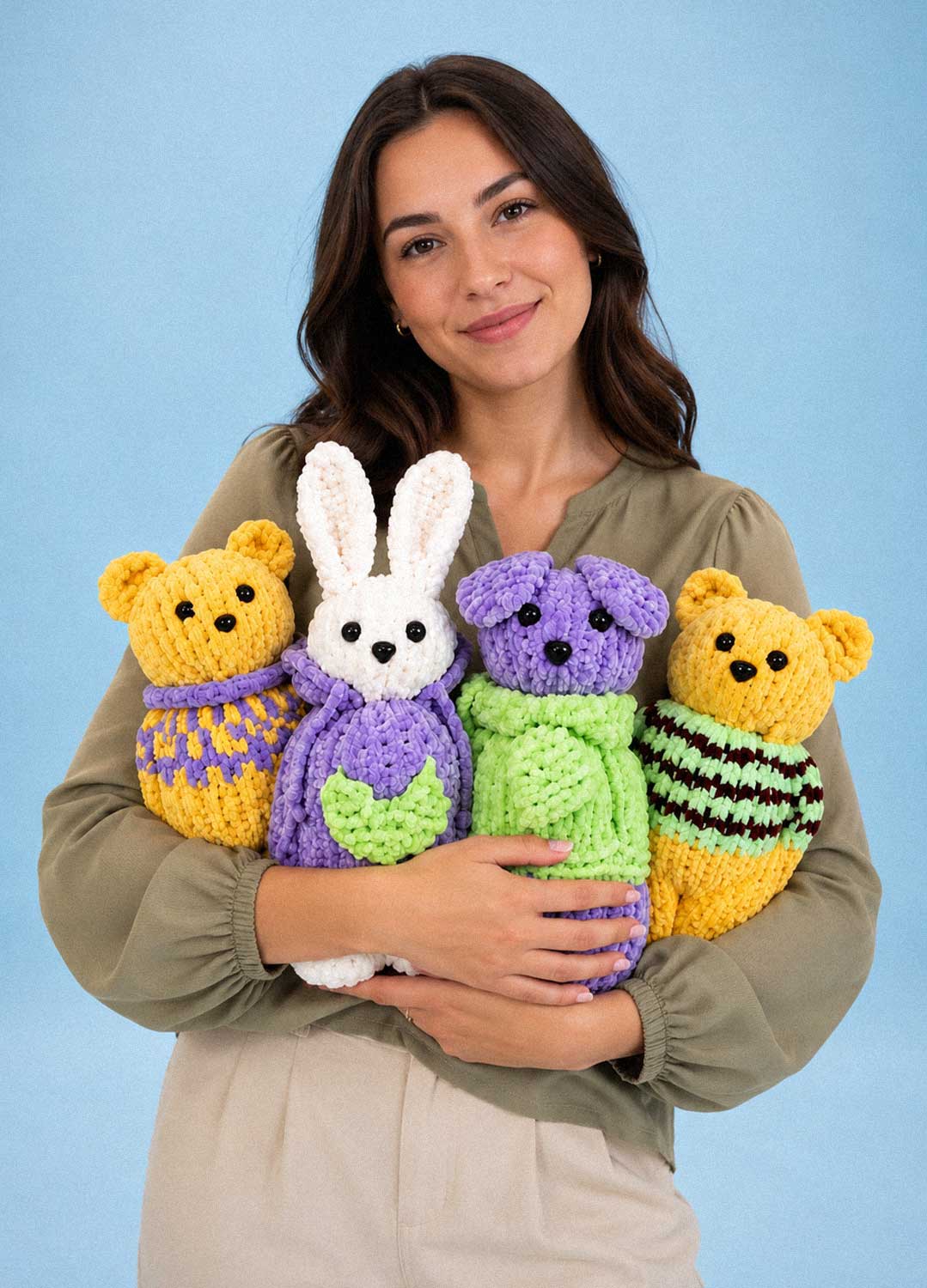 The Knitty Pet Pals Bundle Kit - Pack de 4 - Cuddle Yarn