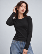 Haut à manches longues en coton doux – Gris (Bientôt disponible)