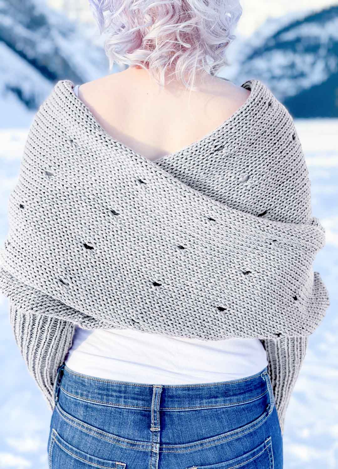 Easy Eyelet Sweater Scarf x @knitatude Kit - Petite Premium Version