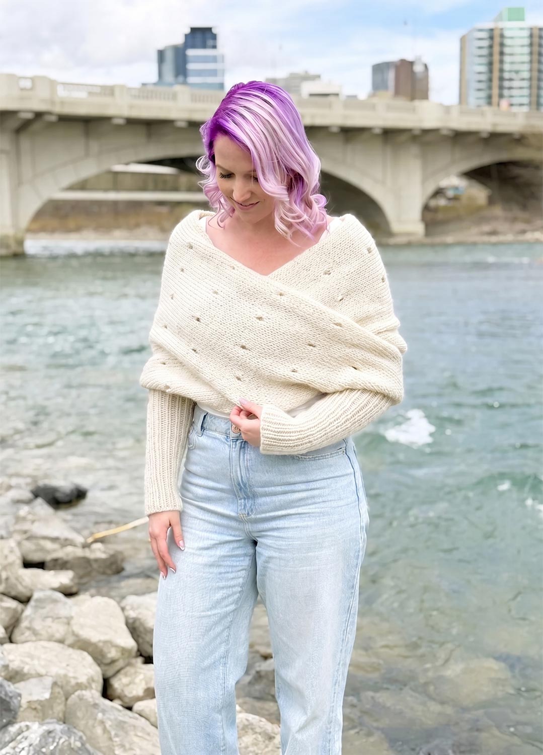 Easy Eyelet Sweater Scarf x @knitatude Kit - Offre du mois
