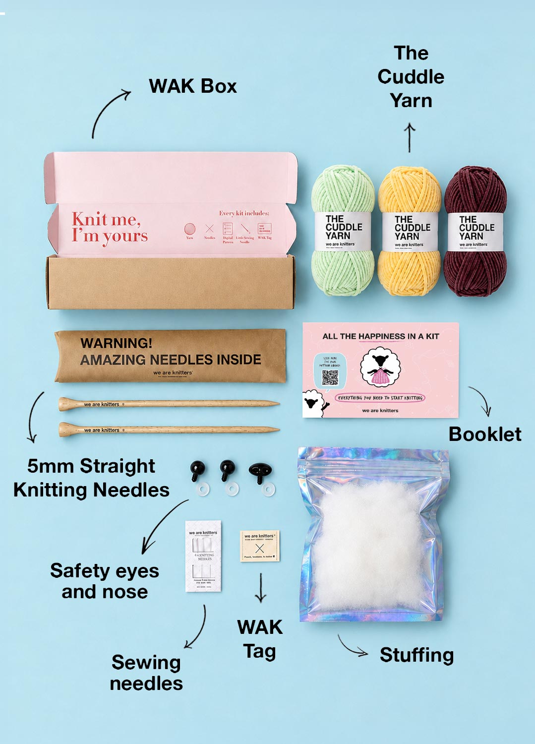 The Knitty Kitty - Kit Mini Chat Tricoté - Cuddle Yarn