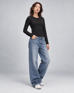 Haut à manches longues en coton doux – Gris (Bientôt disponible)