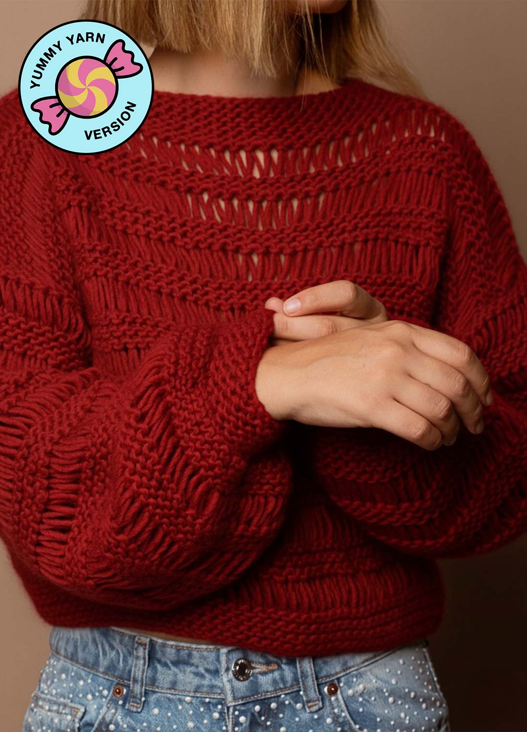 Ginkgo Sweater Kit - Yummy Yarn Fine Version