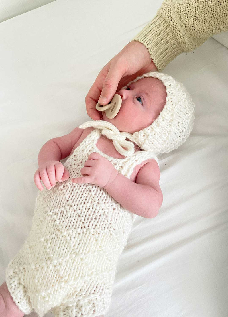 Violet Bonnet & Sage Romper Kit x @hank_knitwear - Yummy Version