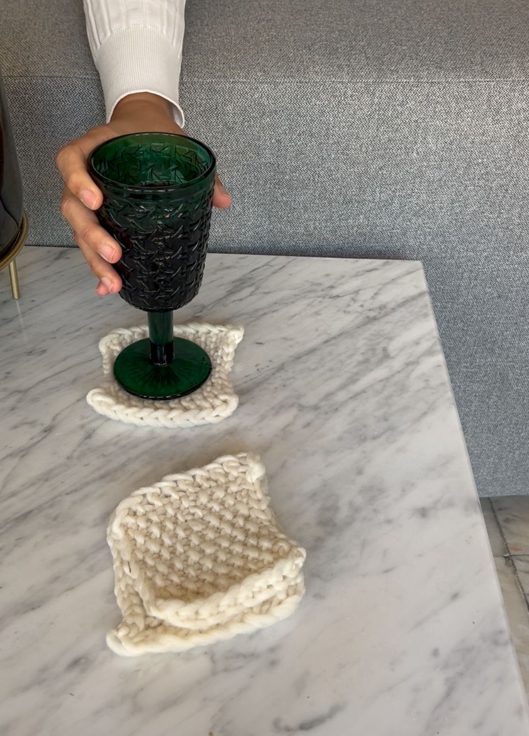 Stitch Sampler Kit: Learn The Basics Knitting Kit - Make your first Placemat & Coasters