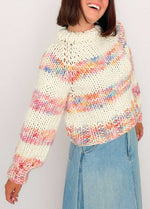 The Striped Rainbow Sweater Kit x @paula.on.knits - Version Yummy Yarn