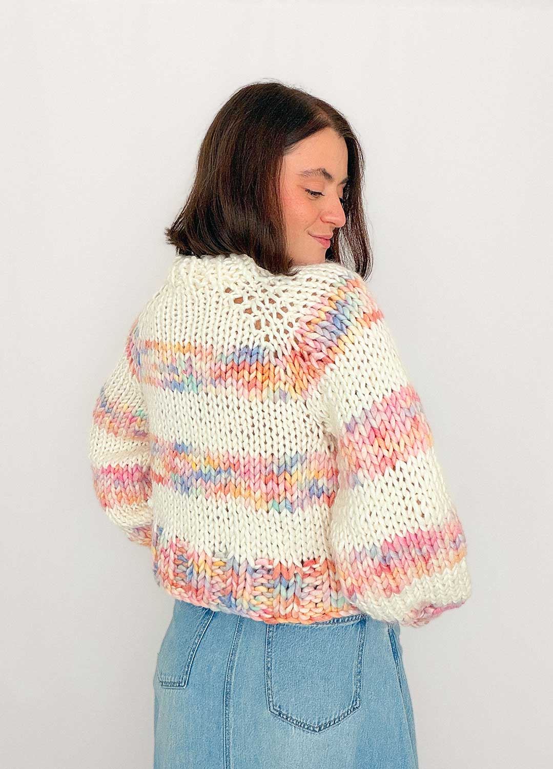 The Striped Rainbow Sweater Kit x @paula.on.knits - Version Yummy Yarn