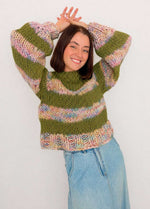 The Striped Rainbow Sweater Kit x @paula.on.knits - Version Yummy Yarn