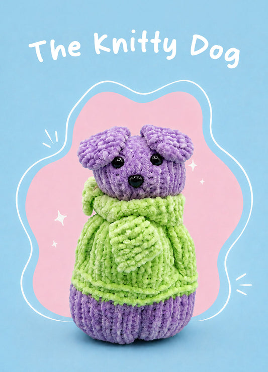The Knitty Dog - Kit Mini Chien Tricoté Facile - Cuddle Yarn