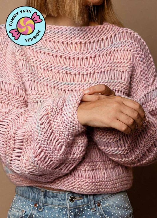 Ginkgo Sweater Kit - Yummy Yarn Fine Version