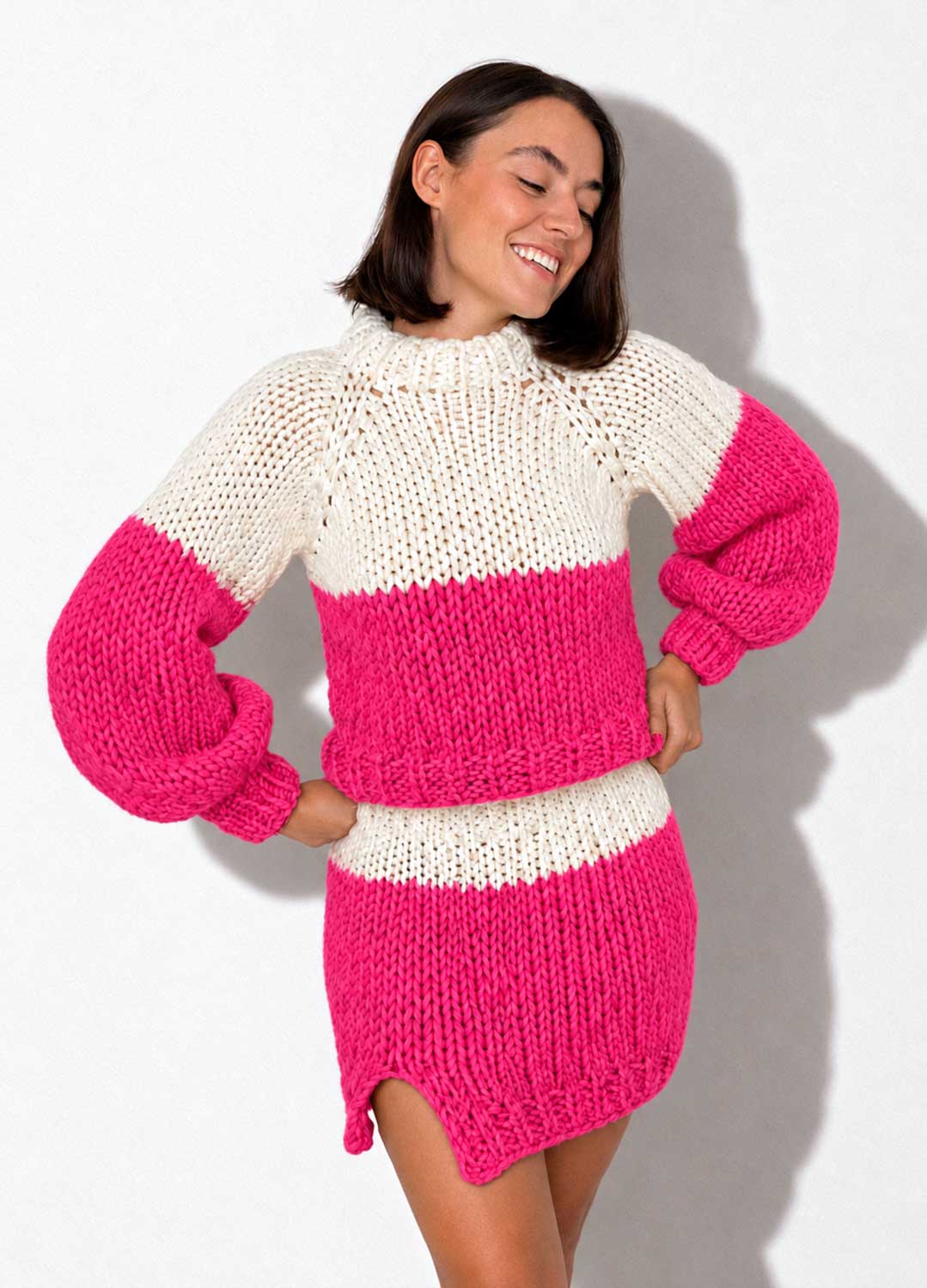 The Rainbow Skirt & Sweater Set Kit x @paula.on.knits – Version Yummy Yarn